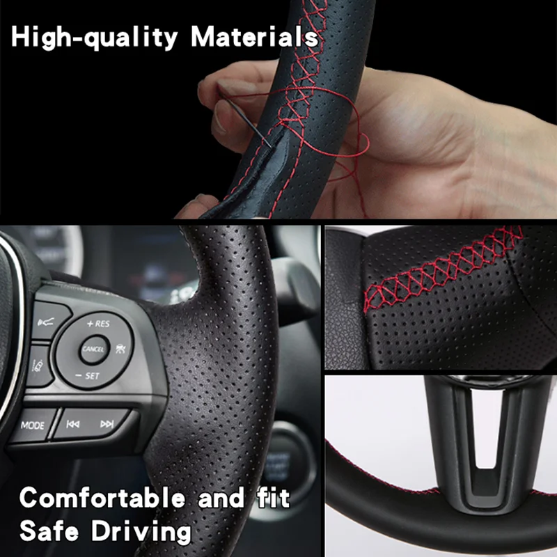 For Alfa Romeo Giulia Stelvio  - đánh giá và giá Car Steering Wheel Cover Anti Slip Breathable