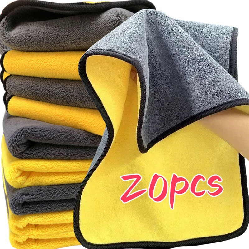 1/20pcs Thicken Microfiber Clo - đánh giá và giá Microfiber Car Drying Towel Super Absorbent